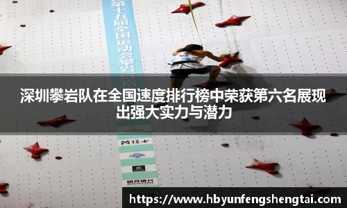 深圳攀岩队在全国速度排行榜中荣获第六名展现出强大实力与潜力